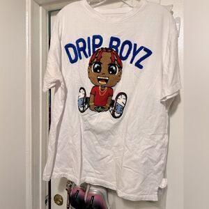 Preowned fwrd denim drip boyz tee